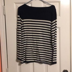 Navy blue Long sleeve striped shirt